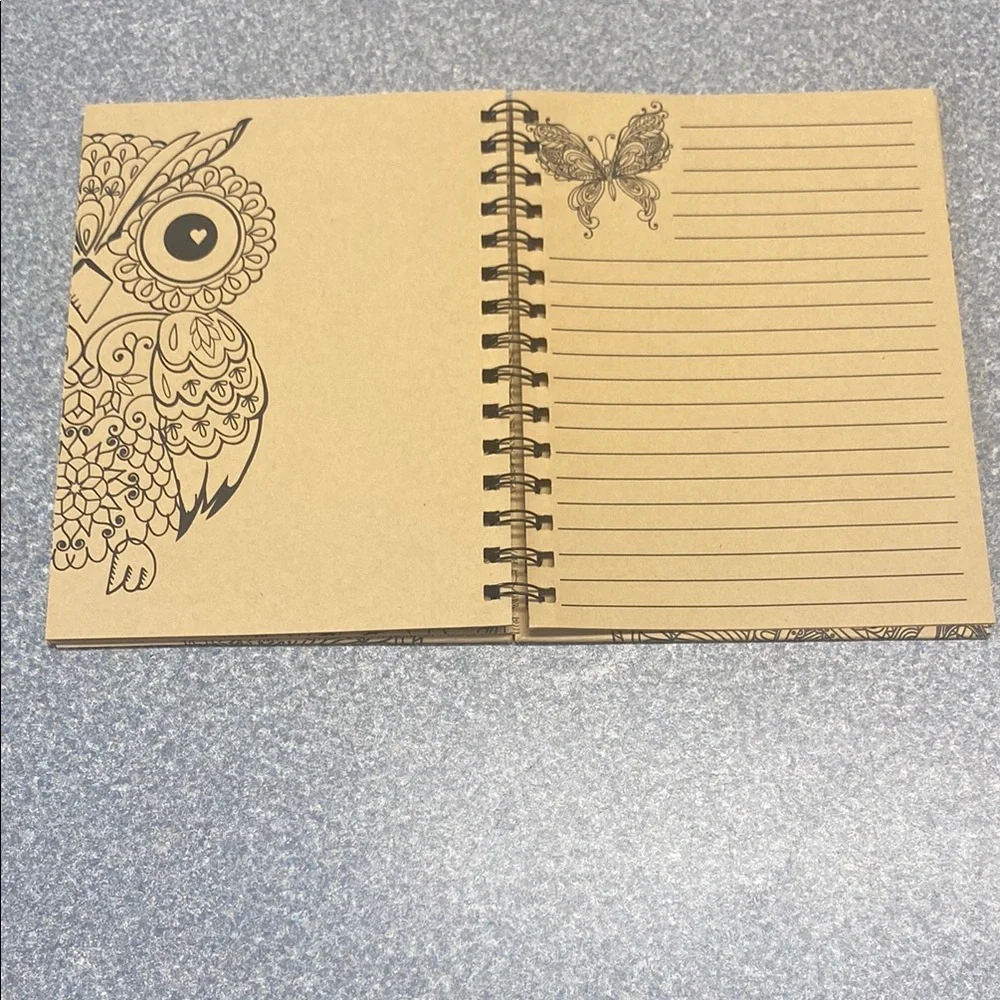 Colorful Mandala Spiral Notebook Journal and Coloring